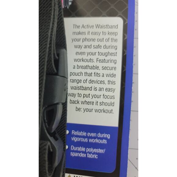 PRO STRENGTH ACTIVE WAISTBAND ADJUSTABLE BAND HOLDS PHONE - Picture 4 of 5